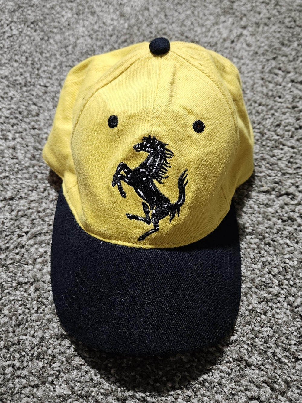 Y2K Ferrari Strapback Unstructured Hat Racing Car Streetwear Luxury